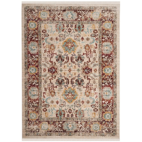 Safavieh Sutton Power Loomed Rectangle Area Rug, Ivory and Brick - 5 x 7 ft. SUT405L-5 - main